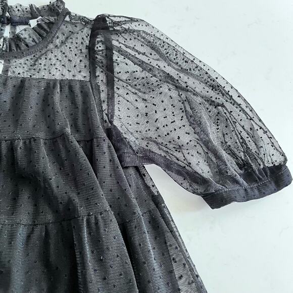 NEXT Girls Black Tiered Mesh Tulle Dress – Size 12-13 - Picture 4 of 10